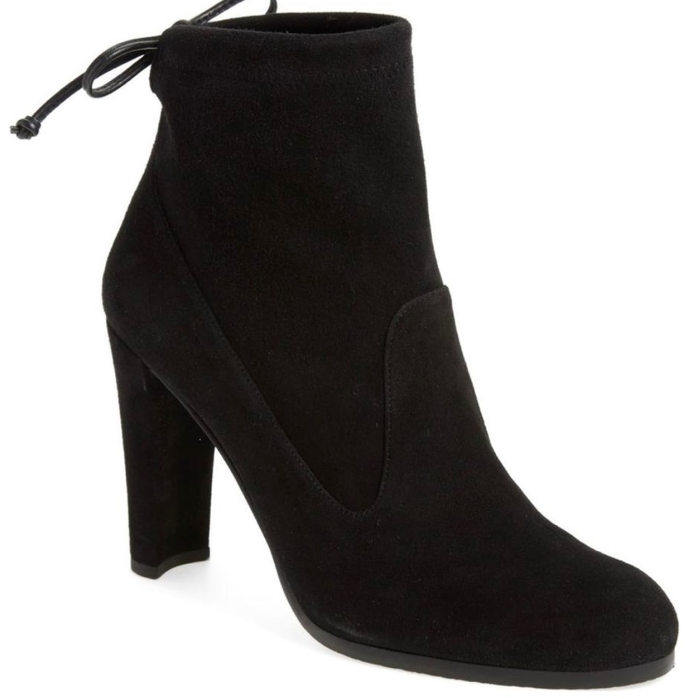 Stuart Weitzman Perfection Bootie Heeled Boot Bow Tie at Ankle Womens Size 9